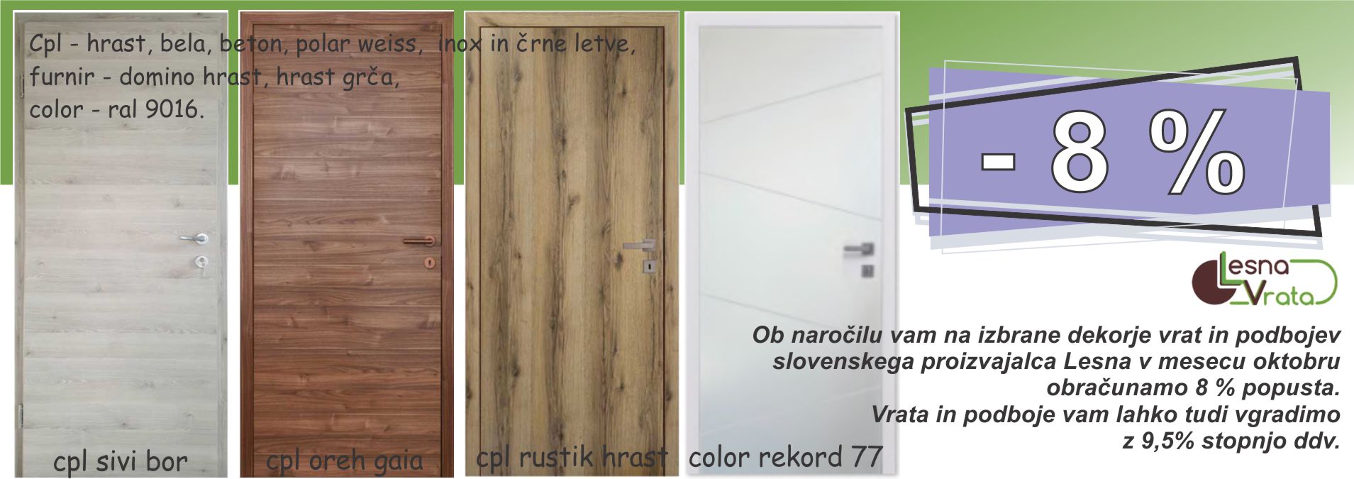 Lesna vrata - oktobrska akcija
